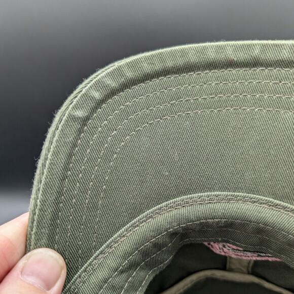 Razorbacks Hat Cap Womens Adjustable Strap Back Military Cadet Pink Green Logo - Picture 7 of 10